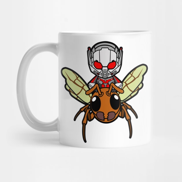 Antman riding Ant by untitleddada